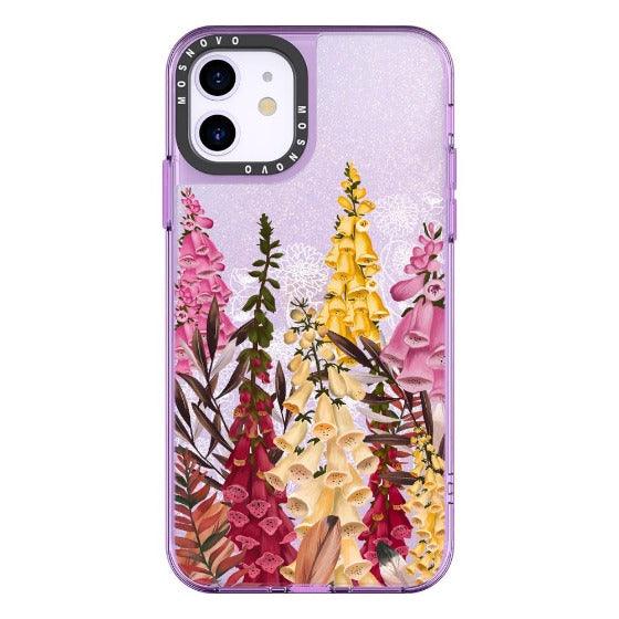 Foxglove Flower Glitter Phone Case - iPhone 11 Case