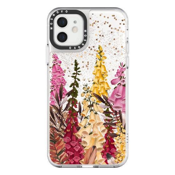 Foxglove Flower Glitter Phone Case - iPhone 12 Case