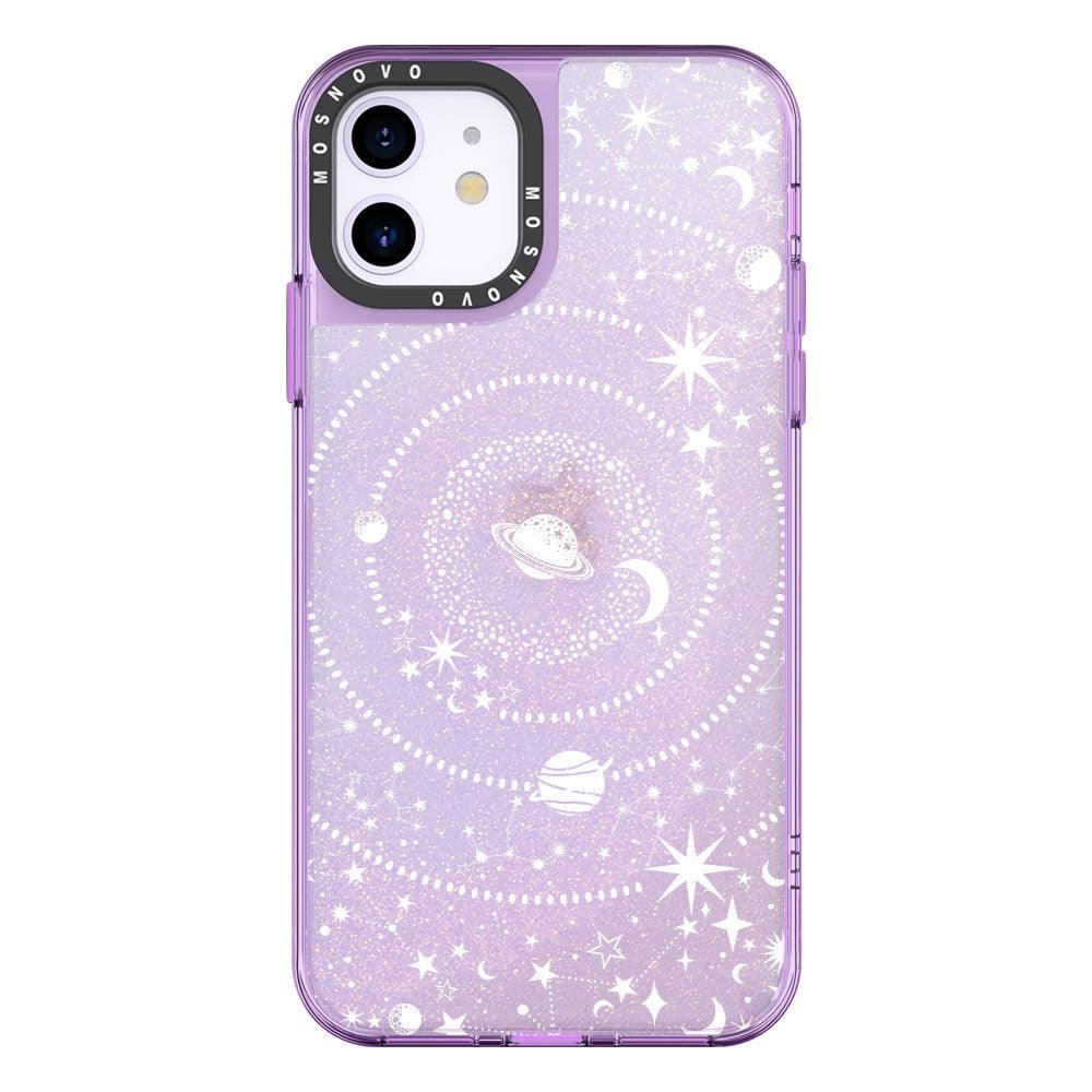 White Galaxy Glitter Phone Case - iPhone 11 Case