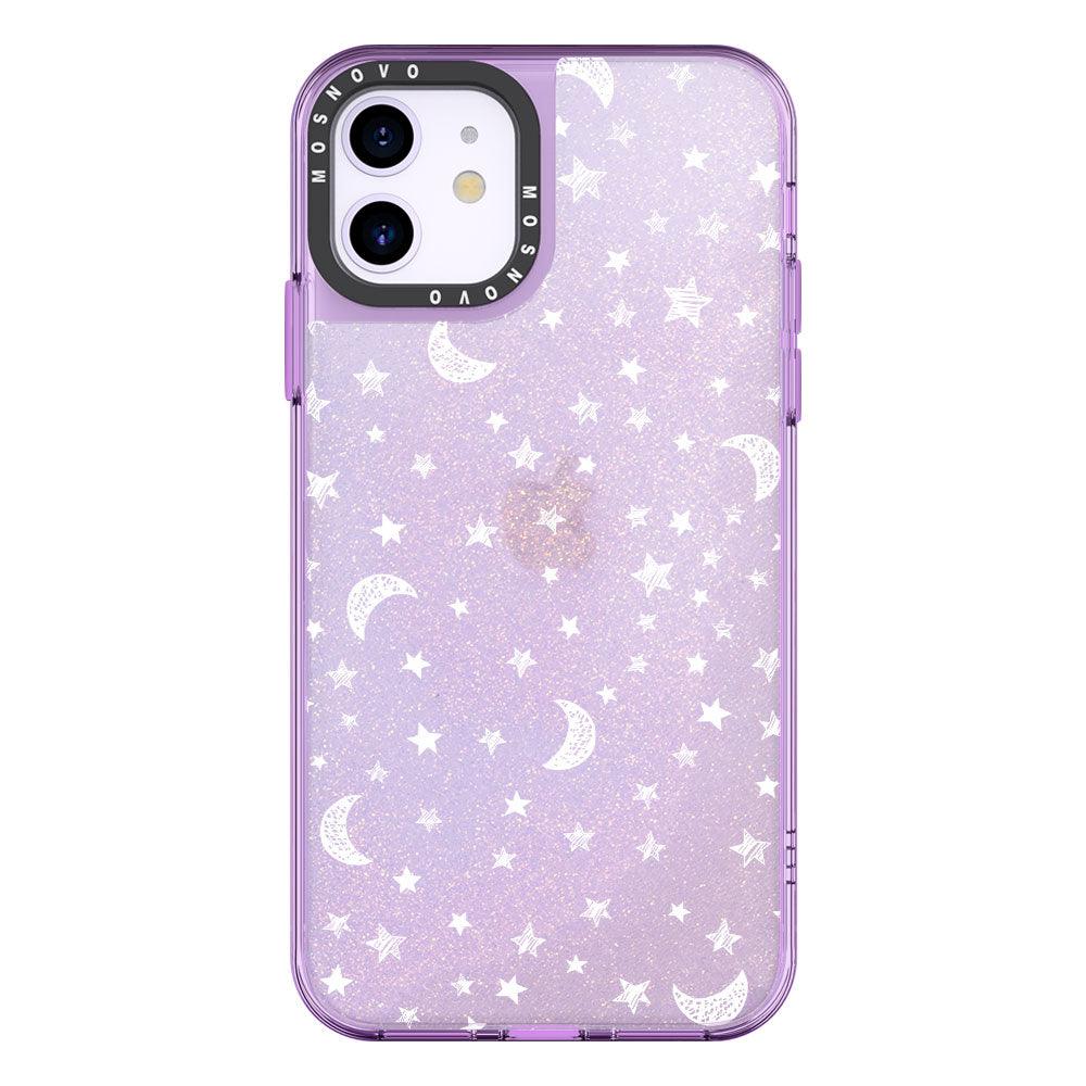 Night Moon Sky Glitter Phone Case - iPhone 11 Case