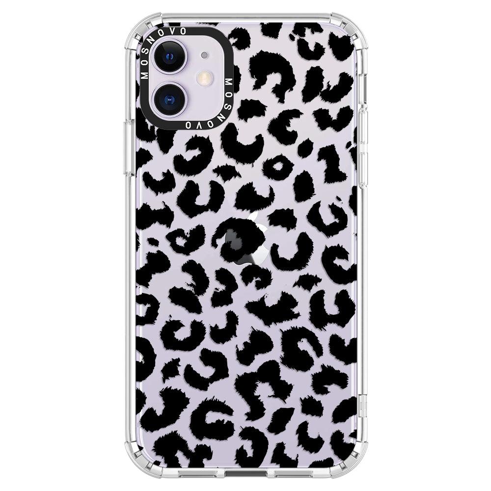 Black Leopard Print Phone Case - iPhone 11 Case