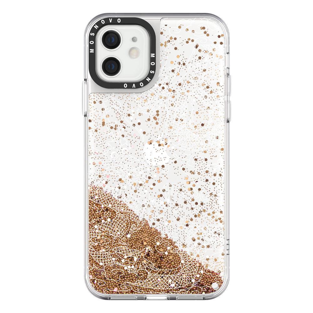 White Dragon Glitter Phone Case - iPhone 12 Mini Case