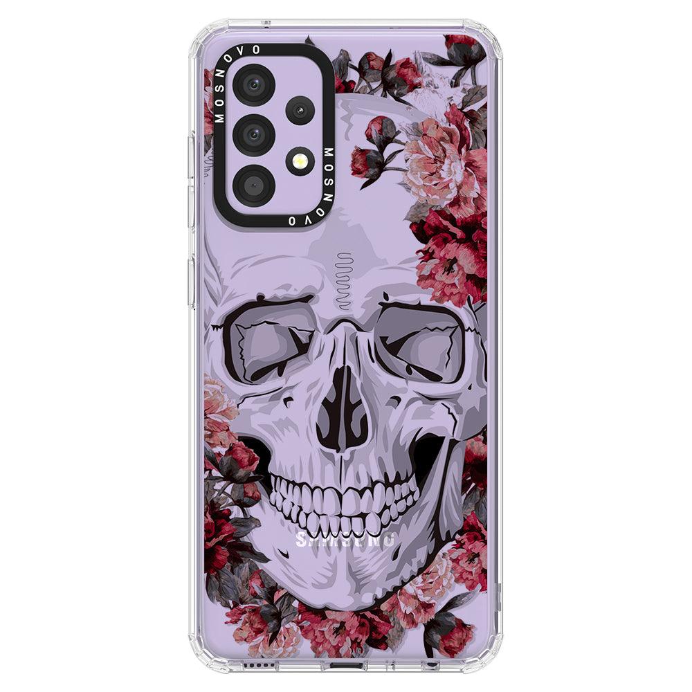 Red Flower Skull Phone Case - Samsung Galaxy A52 & A52s Case