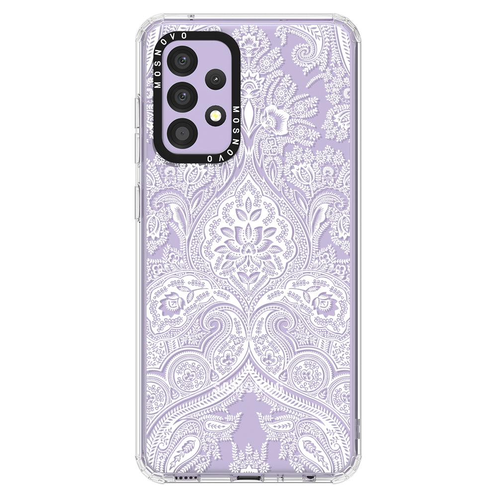 White Damask Phone Case - Samsung Galaxy A52 & A52s Case