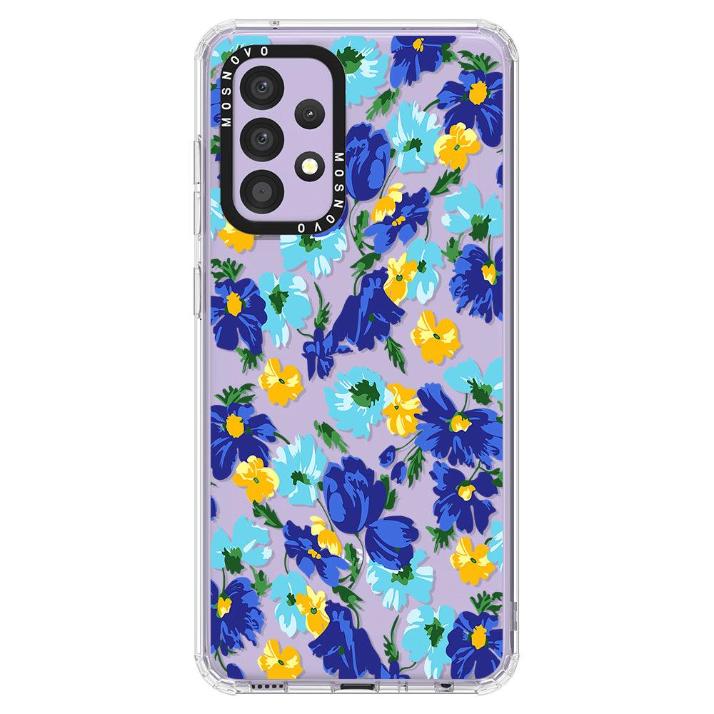 Vintage Blue Floral Phone Case - Samsung Galaxy A52 & A52s Case