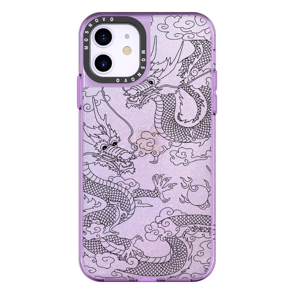 Black Dragon Glitter Phone Case - iPhone 11 Case