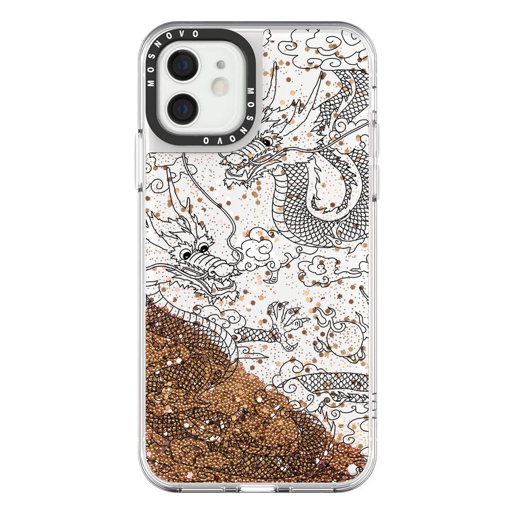 Black Dragon Glitter Phone Case - iPhone 12 Case