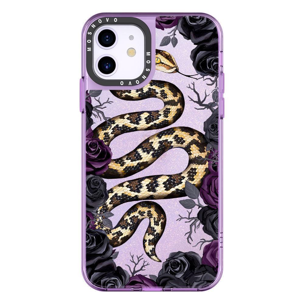 Secret Snake Garden Glitter Phone Case - iPhone 11 Case