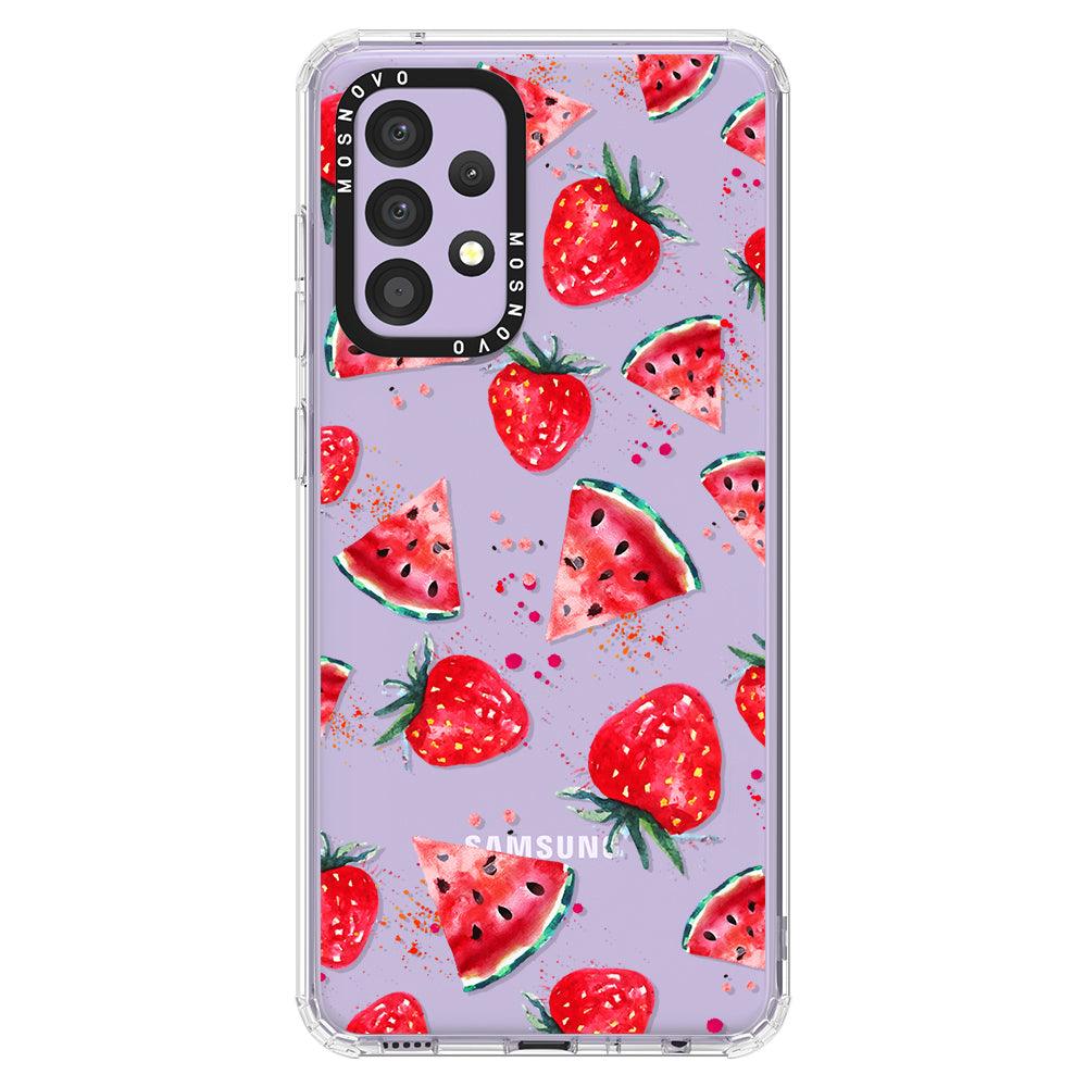 Watermelon and Strawberry Phone Case - Samsung Galaxy A52 & A52s Case