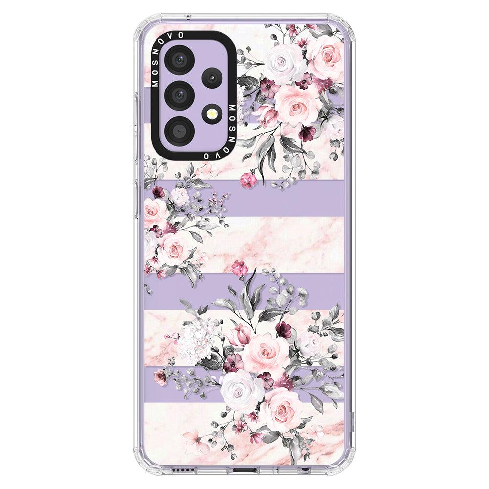 Pink Flower Marble Phone Case - Samsung Galaxy A52 & A52s Case