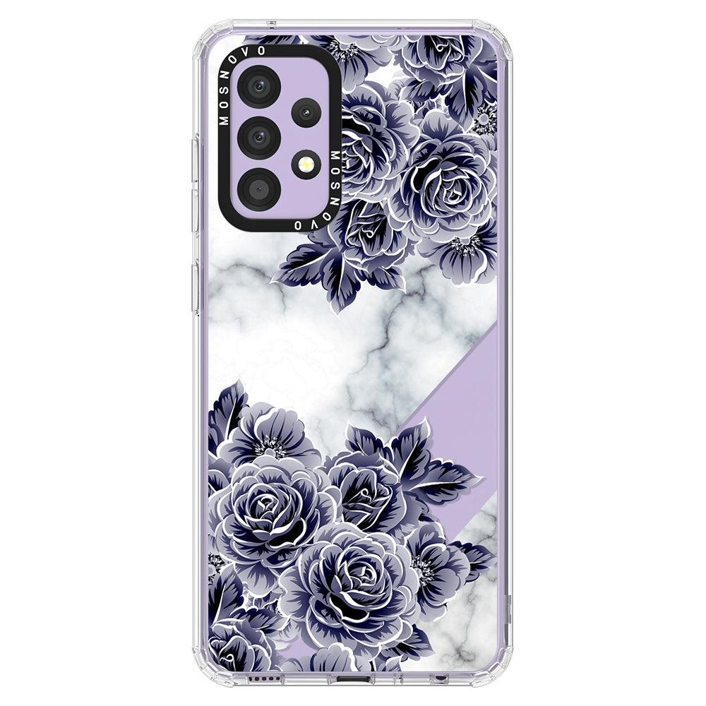 Purple Flower Marble Phone Case - Samsung Galaxy A52 & A52s Case