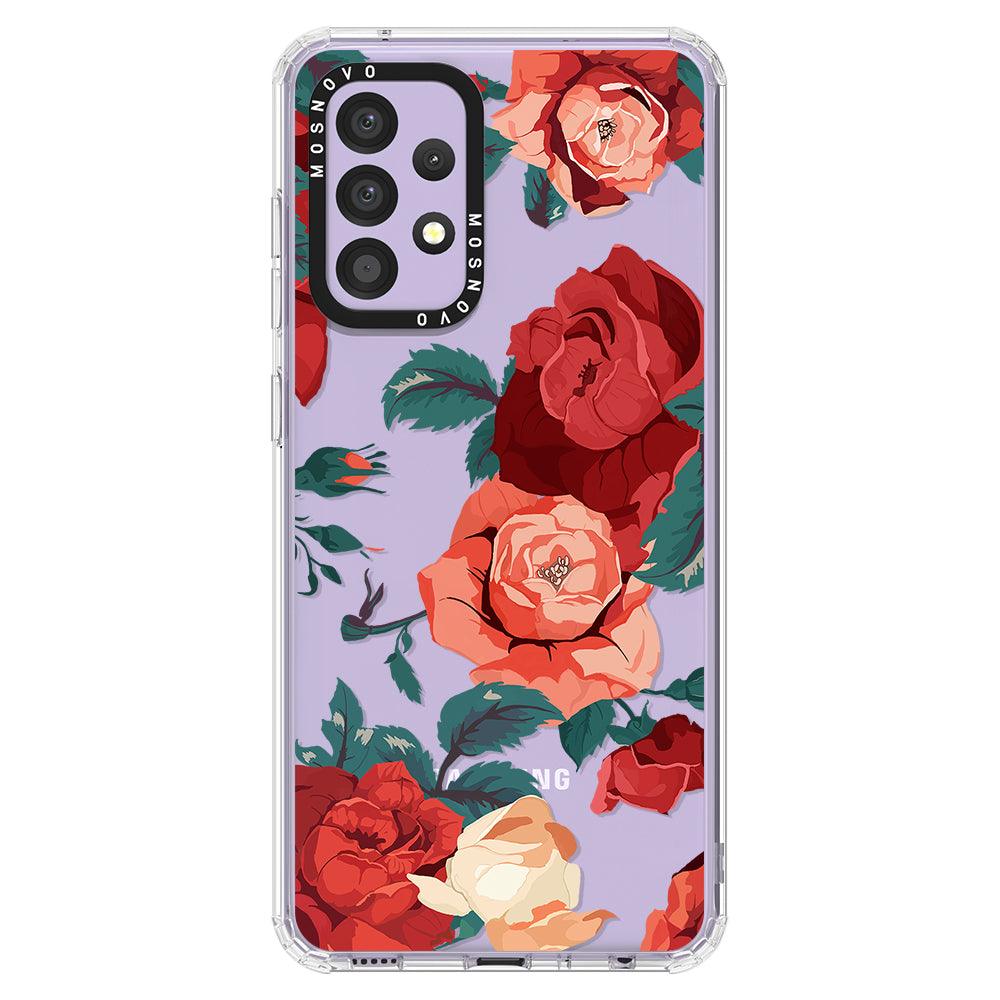 Vintage Red Rose Phone Case - Samsung Galaxy A52 & A52s Case