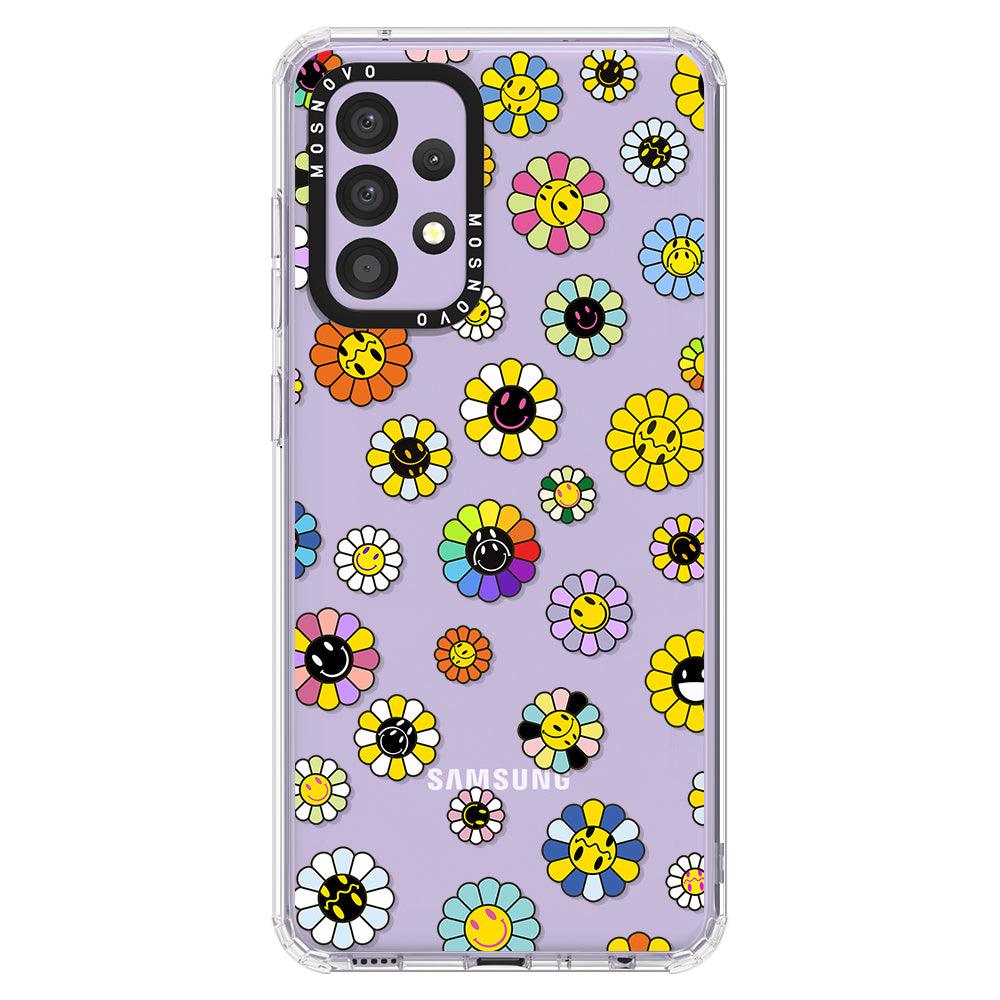 Flower Smiley Face Phone Case - Samsung Galaxy A52 & A52s Case