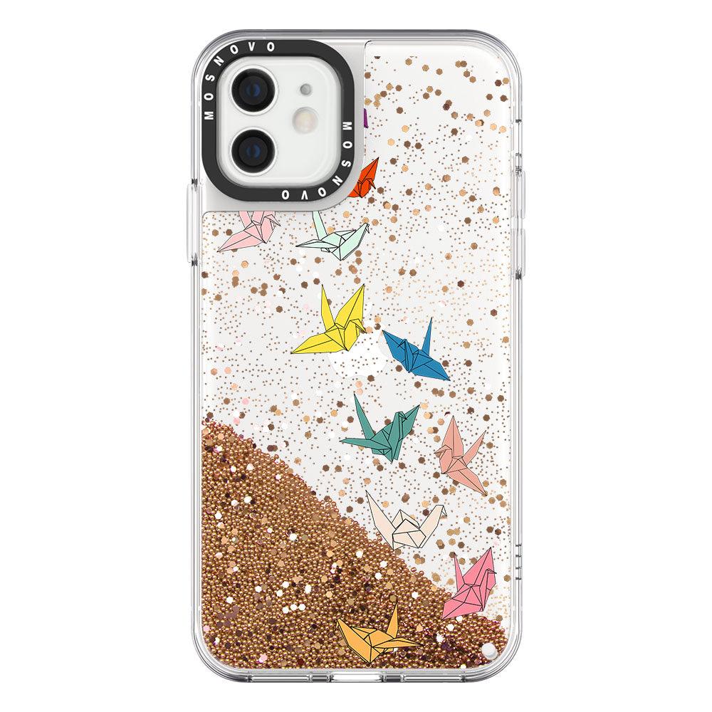 Paper Crane Glitter Phone Case - iPhone 12 Mini Case