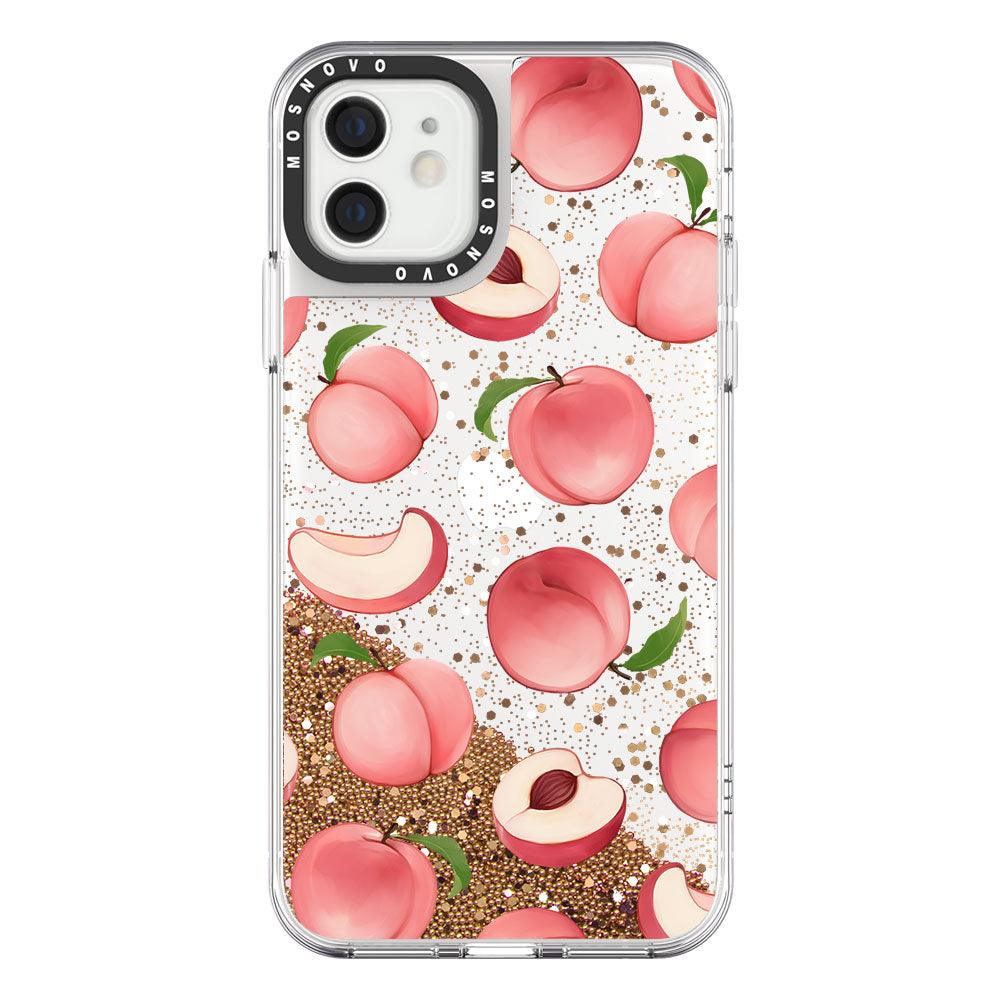 Peach Glitter Phone Case - iPhone 12 Case