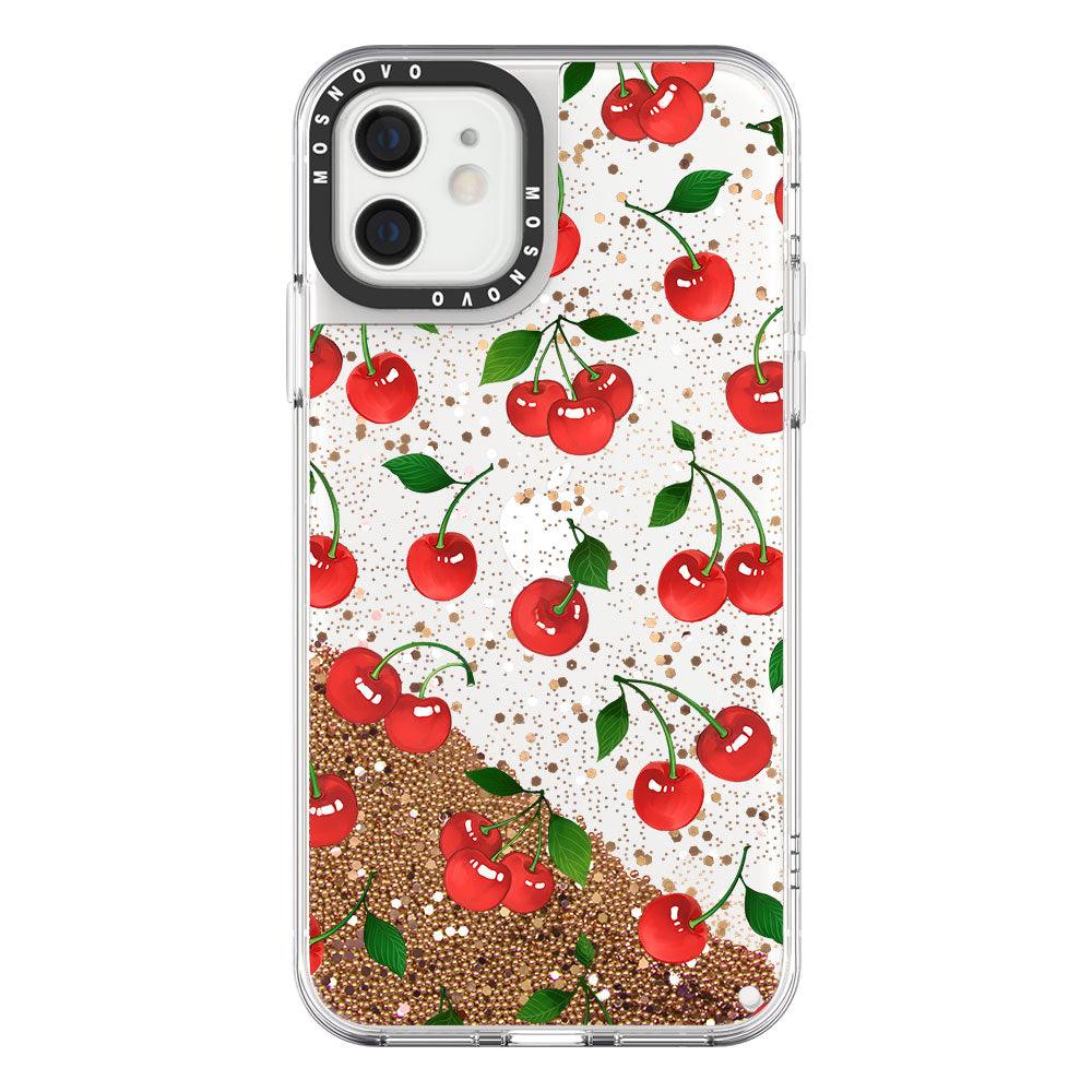 Poppy Cherry Glitter Phone Case - iPhone 12 Case