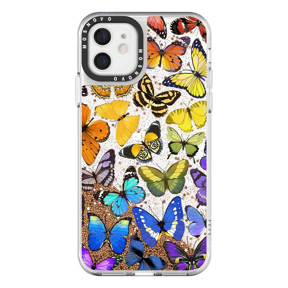 Rainbow Butterfly Glitter Phone Case - iPhone 12 Mini Case