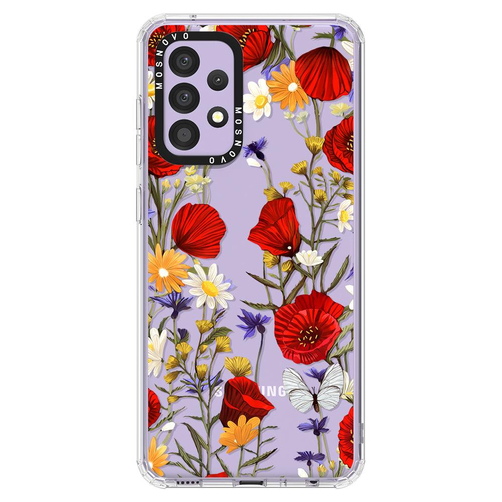 Poppy Floral Phone Case - Samsung Galaxy A52 & A52s Case