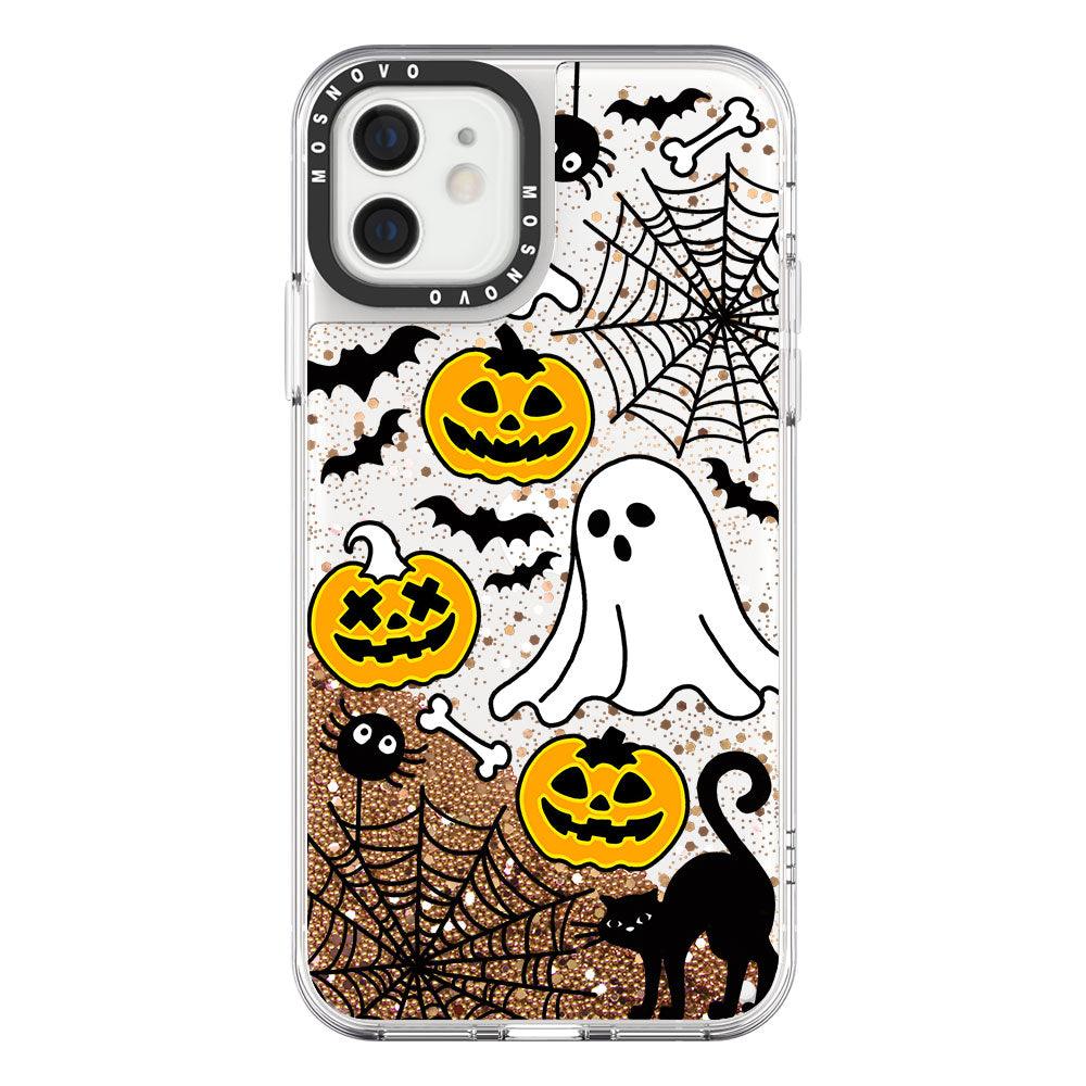 Halloween Pumpkin Glitter Phone Case - iPhone 12 Case