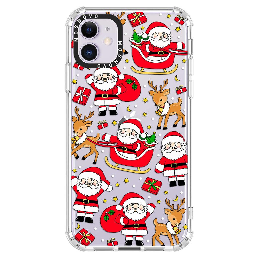 Cute Santa Claus Deer Phone Case - iPhone 11 Case