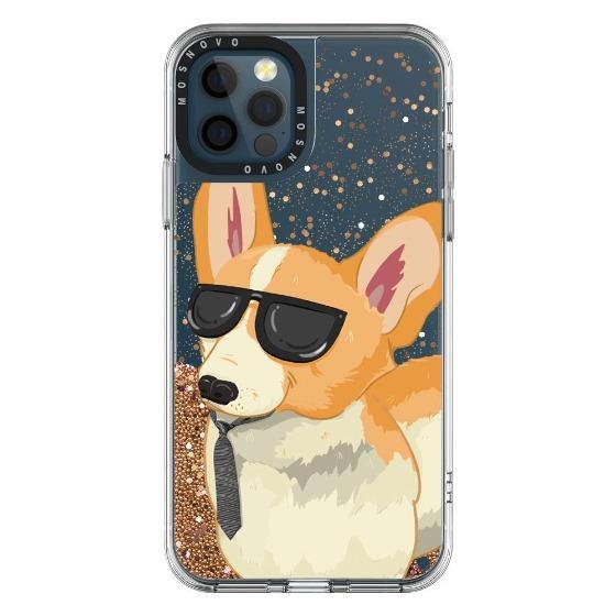 Cool Corgi Glitter Phone Case - iPhone 12 Pro Max Case