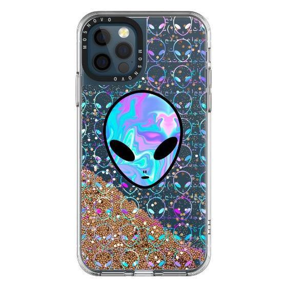 Space Alien Glitter Phone Case - iPhone 12 Pro Max Case