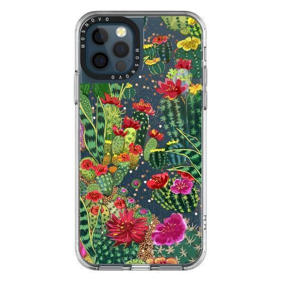 Cactus Botany Glitter Phone Case - iPhone 12 Pro Max Case