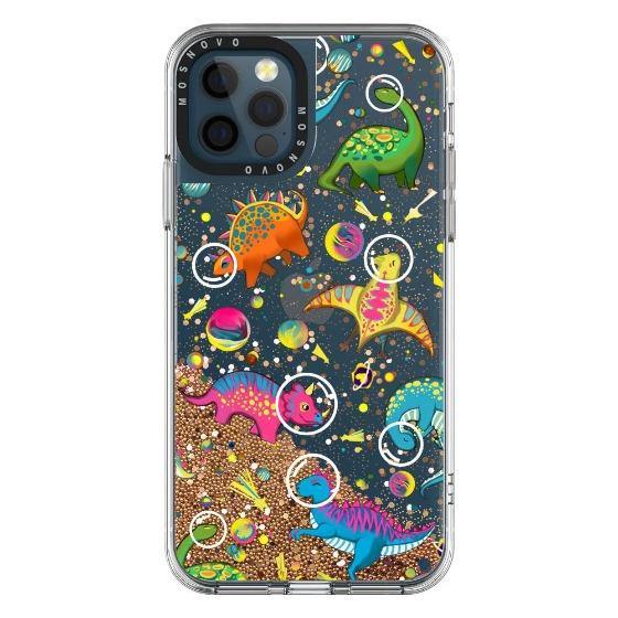 Space Dinosaur Glitter Phone Case - iPhone 12 Pro Max Case