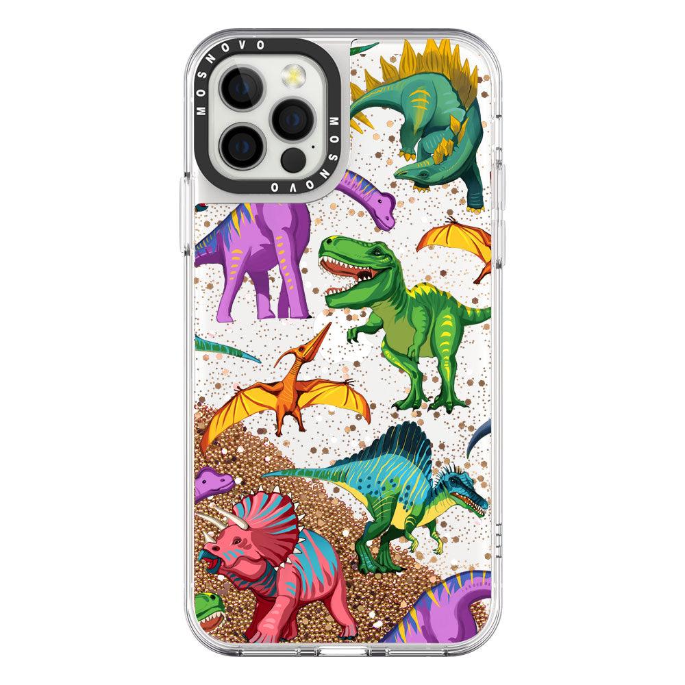 Dinosaur World Glitter Phone Case - iPhone 12 Pro Max Case