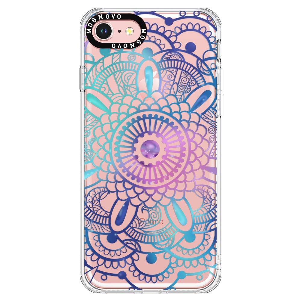 Violet Blue Mandala Phone Case - iPhone 8 Case