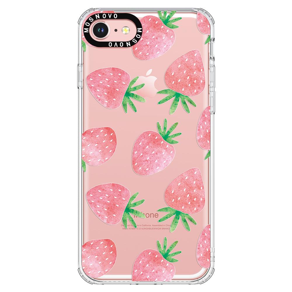 Pastel Strawberry Phone Case - iPhone 8 Case