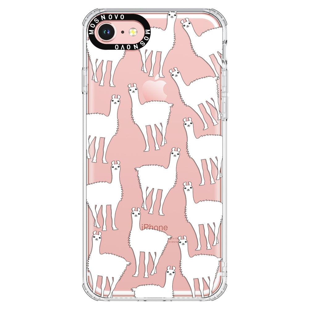 White Llama Phone Case - iPhone 8 Case