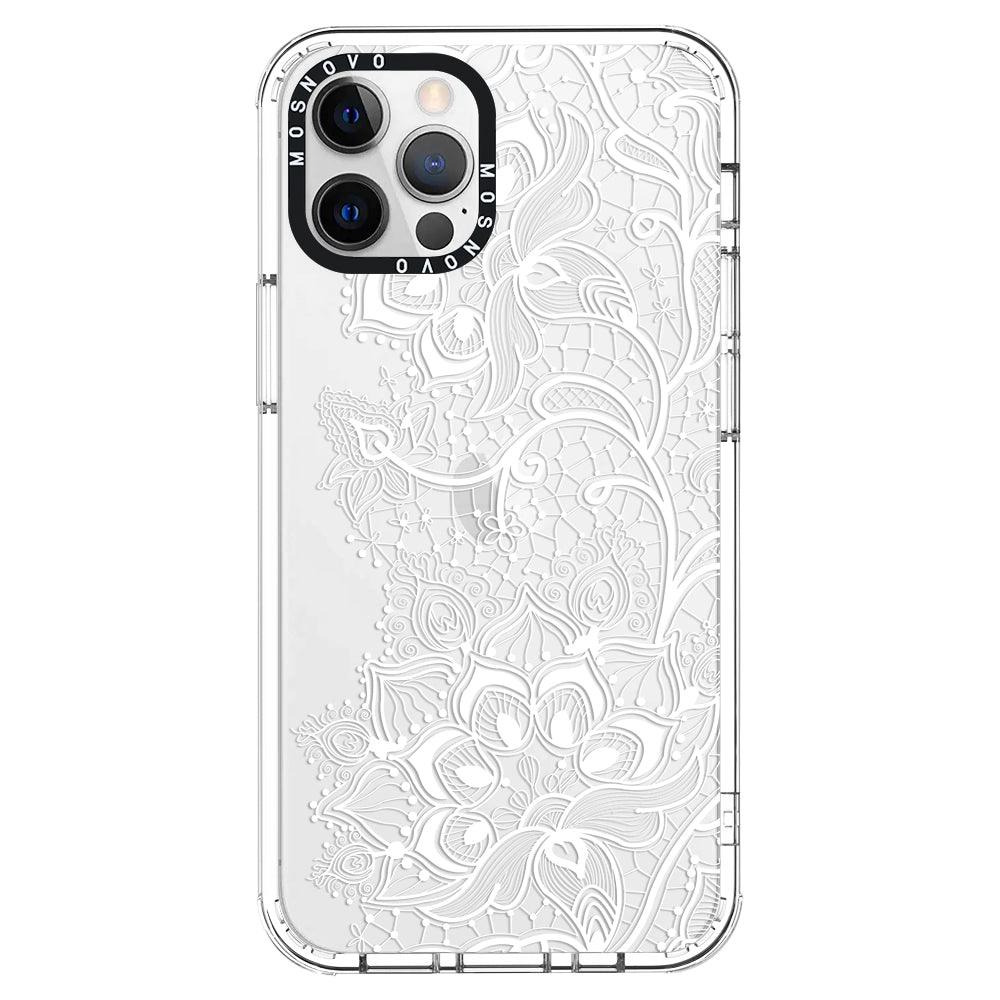 White Lotus Henna Phone Case - iPhone 12 Pro Max Case