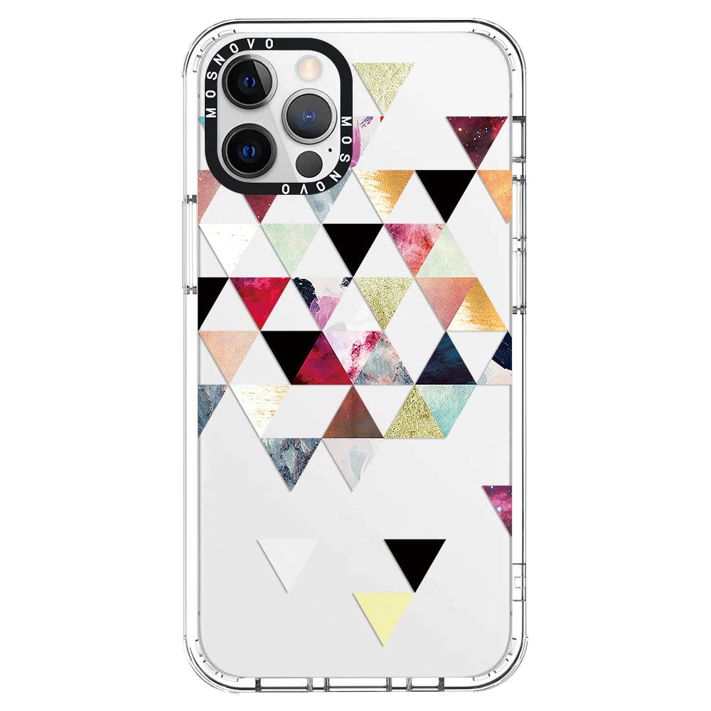 Triangles Stone Marble Phone Case - iPhone 12 Pro Max Case