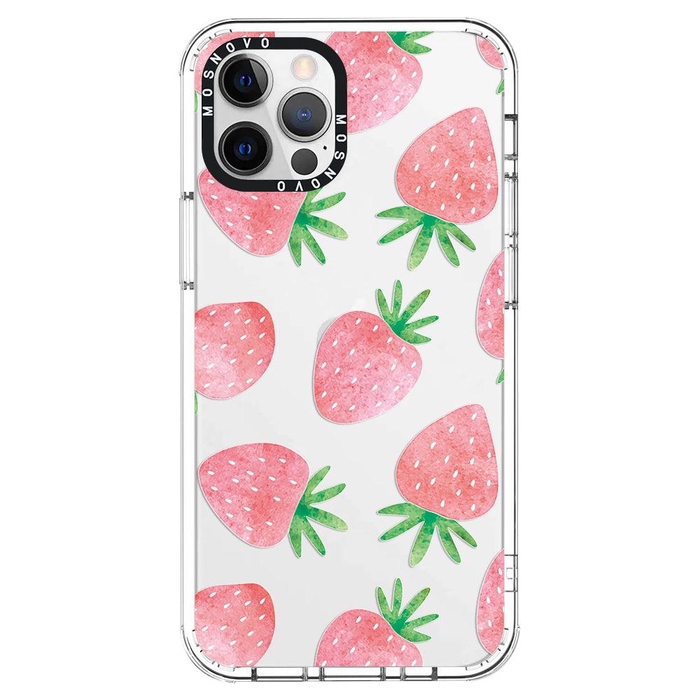 Pastel Strawberry Phone Case - iPhone 12 Pro Max Case