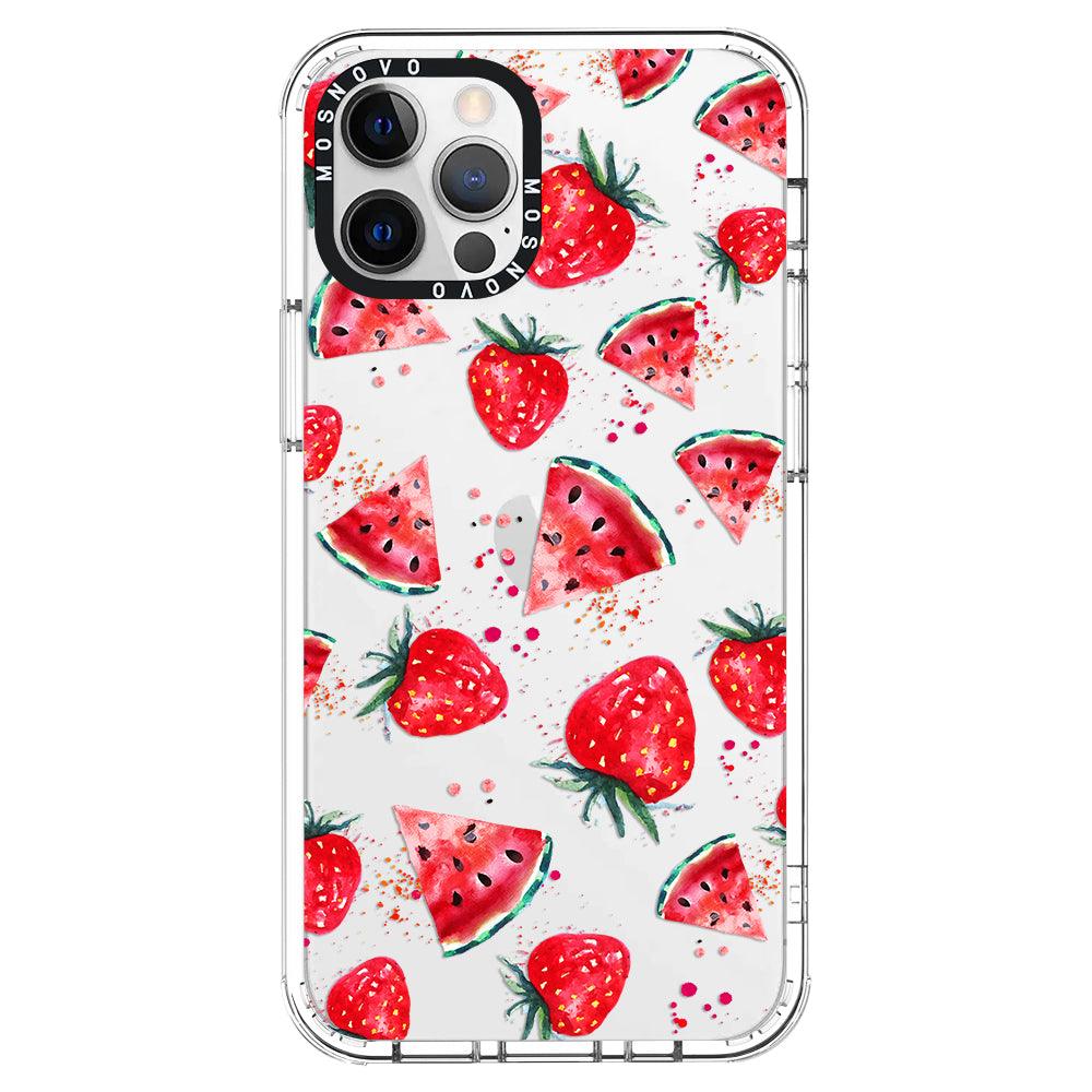 Watermelon Strawberry Phone Case - iPhone 12 Pro Max Case