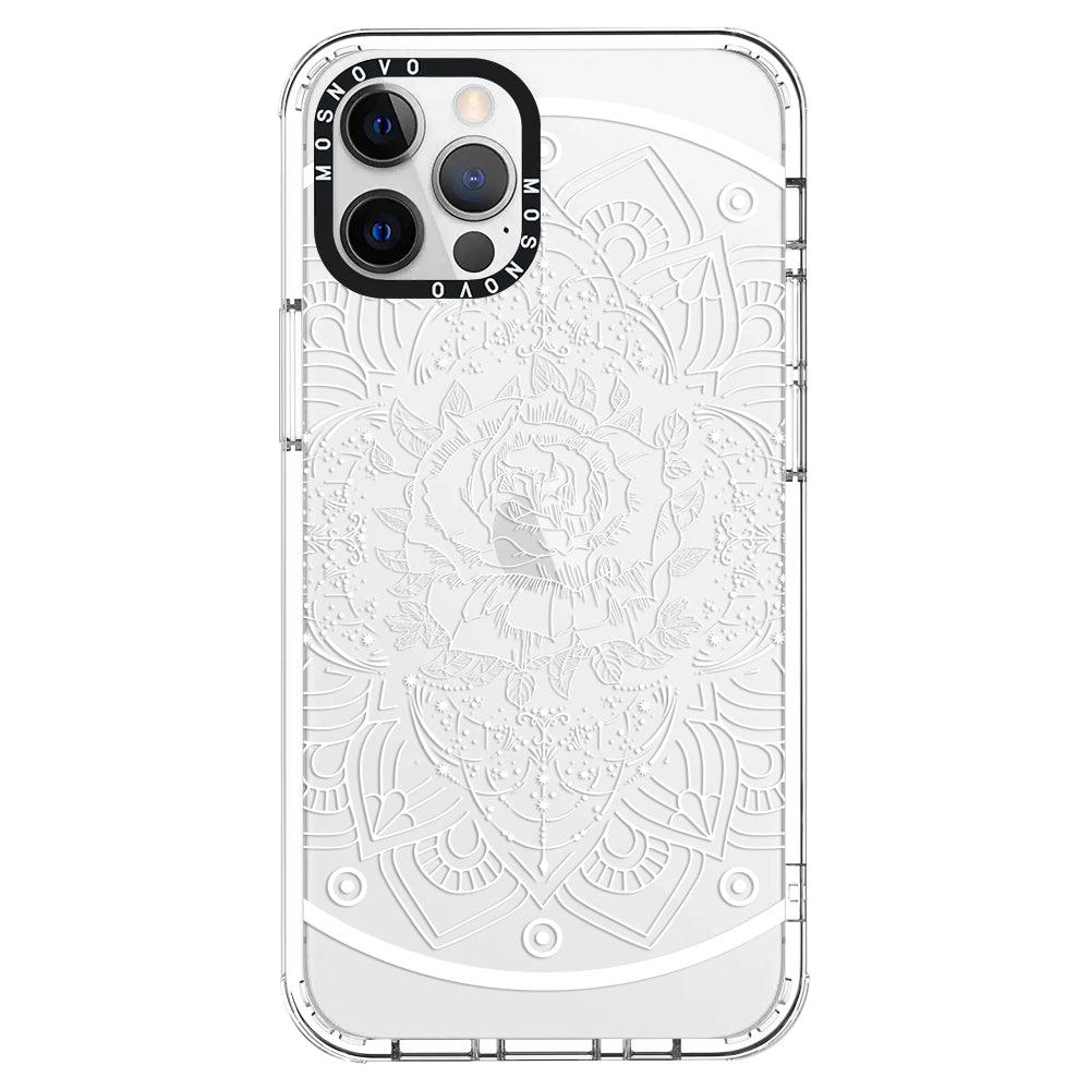 Rose Mandala Phone Case - iPhone 12 Pro Max Case