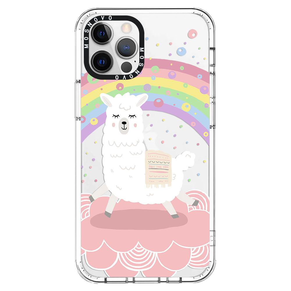 Pastel Rainbow Llama Phone Case - iPhone 12 Pro Max Case