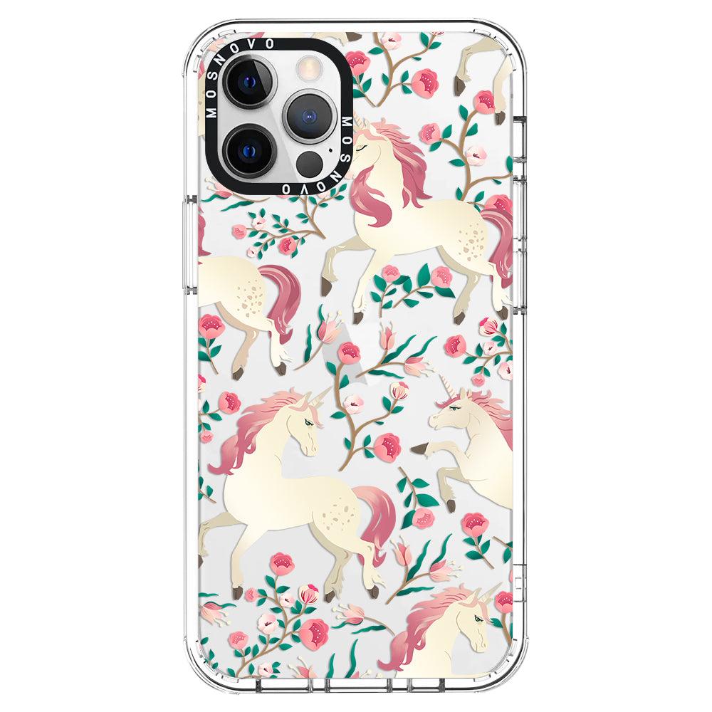 Unicorn Flower Garden Phone Case - iPhone 12 Pro Max Case