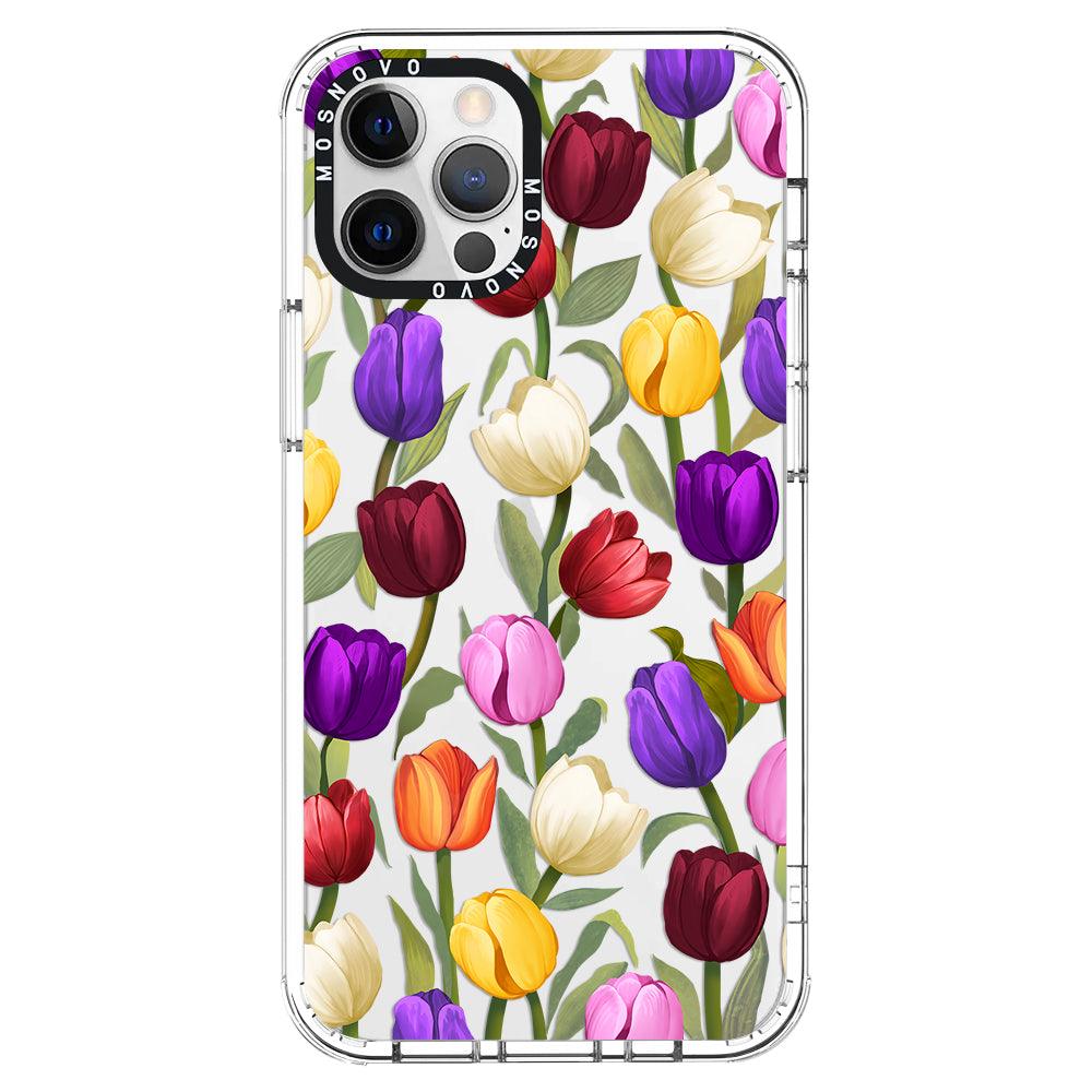 Colorful Tulips Phone Case - iPhone 12 Pro Max Case