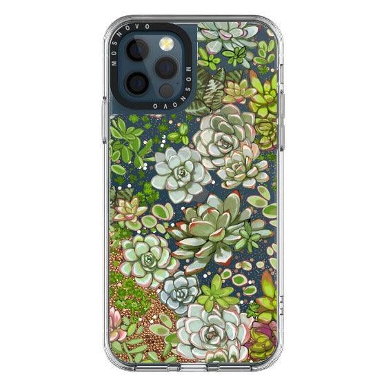 Succulent Glitter Phone Case - iPhone 12 Pro Max Case