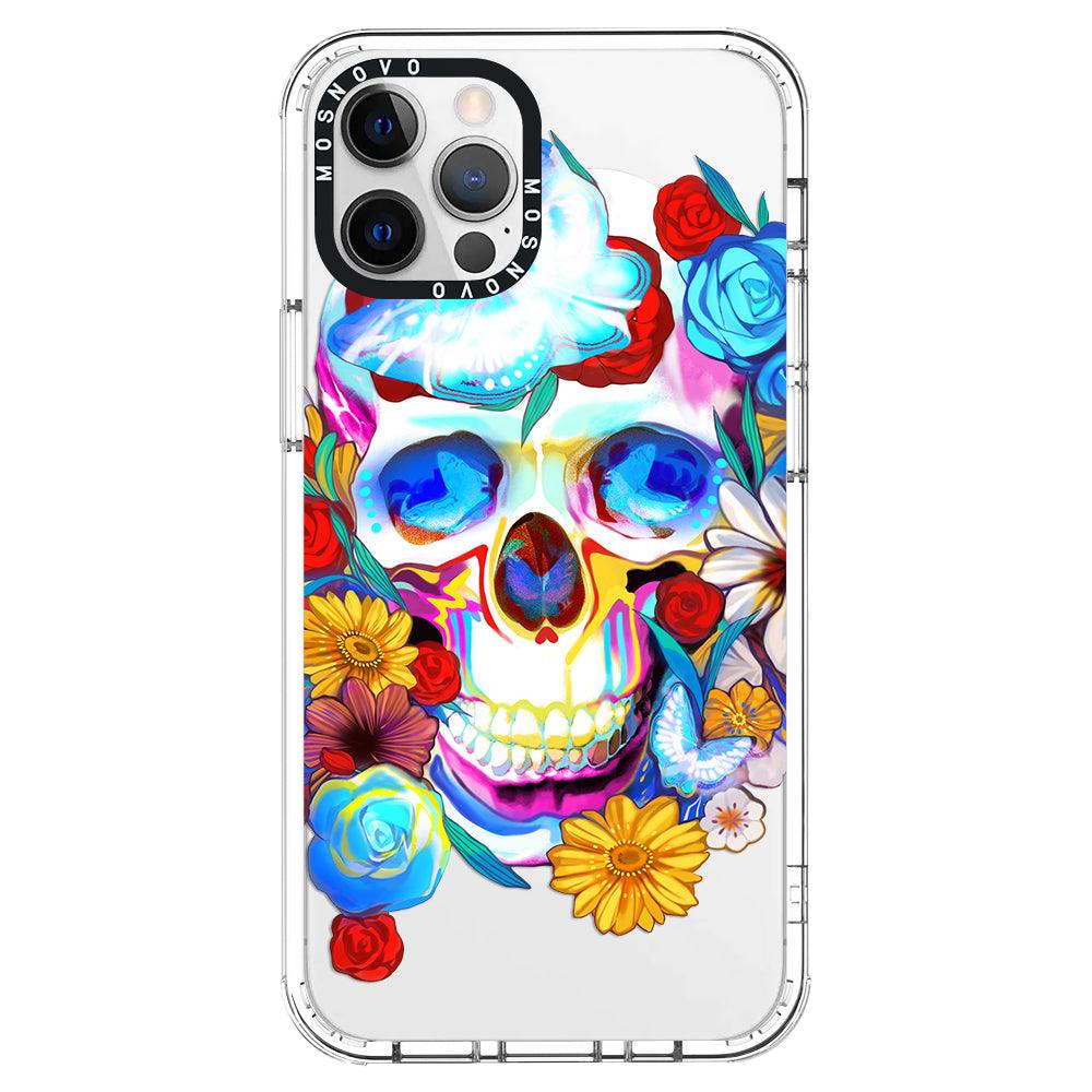 Sugar Flower Skull Phone Case - iPhone 12 Pro Max Case