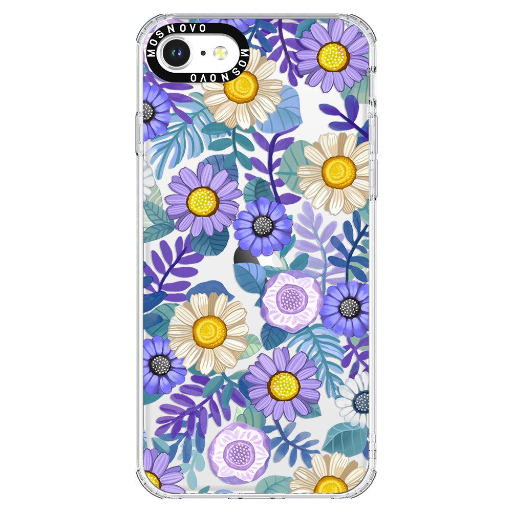 Purple Floral Phone Case - iPhone SE 2020 Case