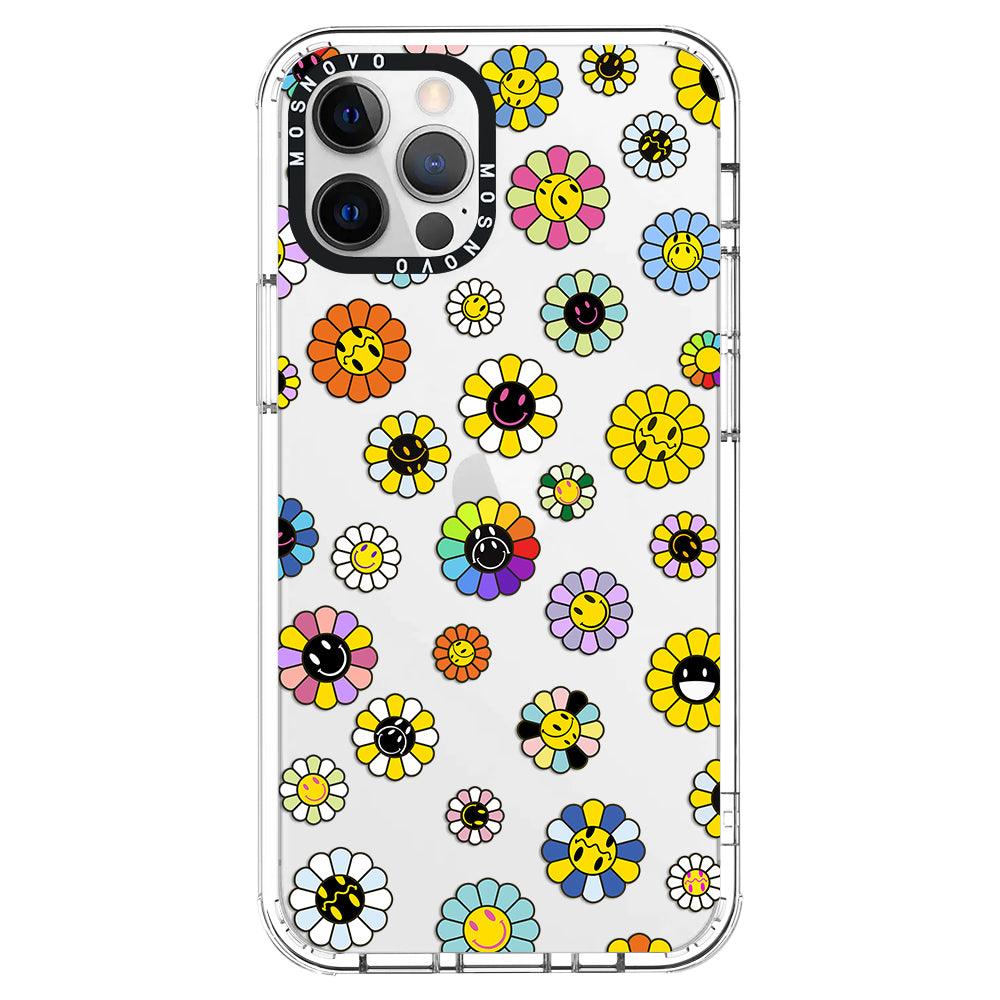 Flower Smile Face Phone Case - iPhone 12 Pro Max Case