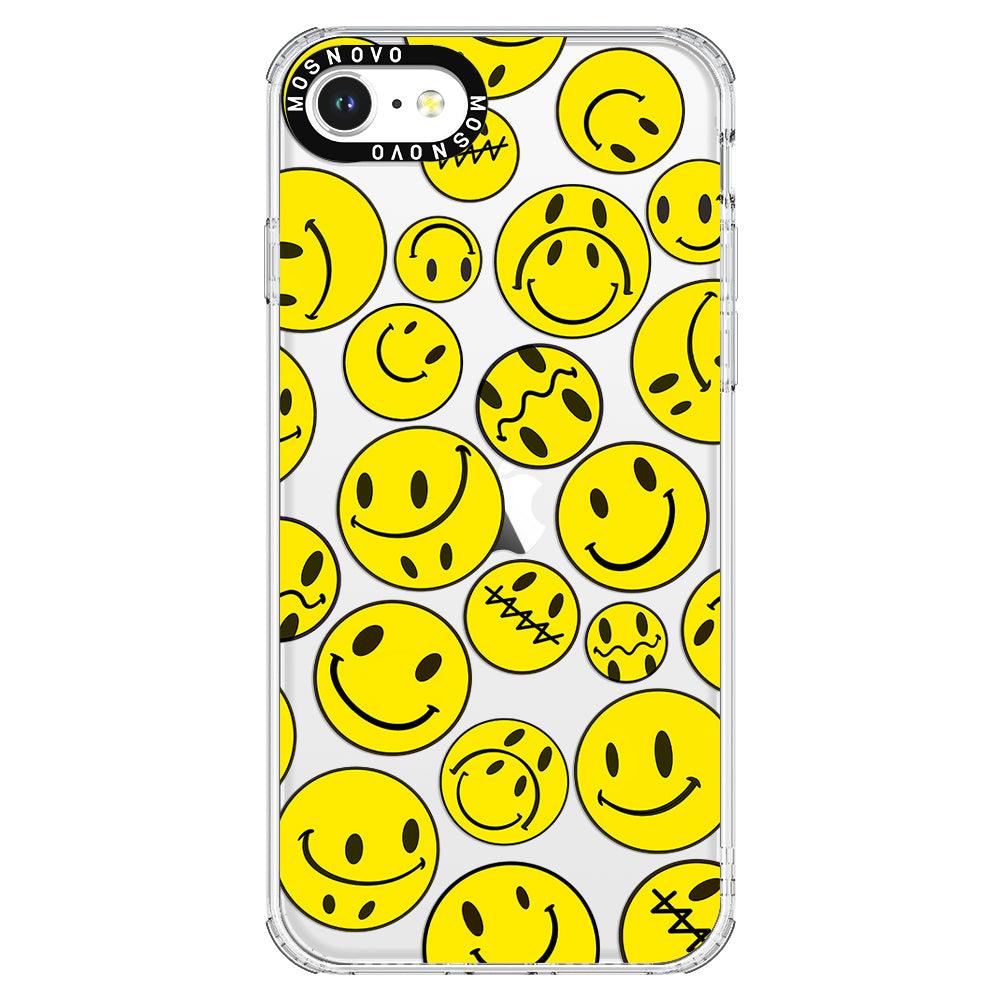 Yellow Sad Smile Face Phone Case - iPhone SE 2020 Case