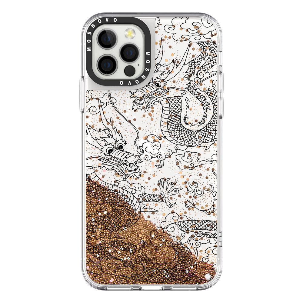 Black Dragon Glitter Phone Case - iPhone 12 Pro Max Case