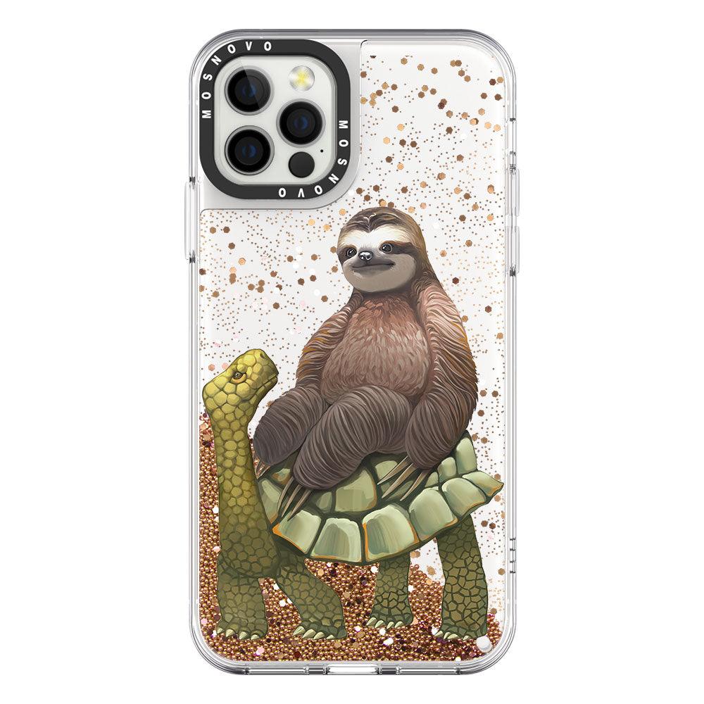 Sloth Turtle Glitter Phone Case - iPhone 12 Pro Max Case