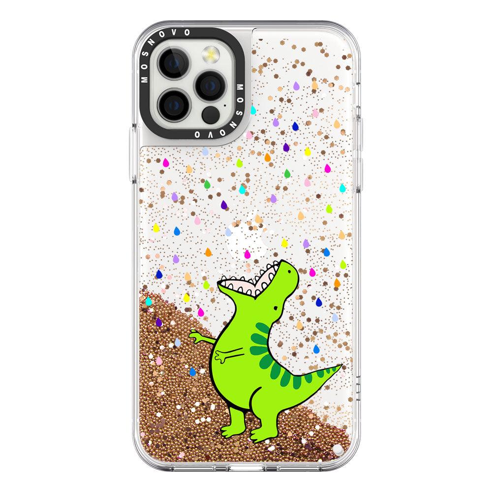 Rainbow Dinosaur Glitter Phone Case - iPhone 12 Pro Max Case