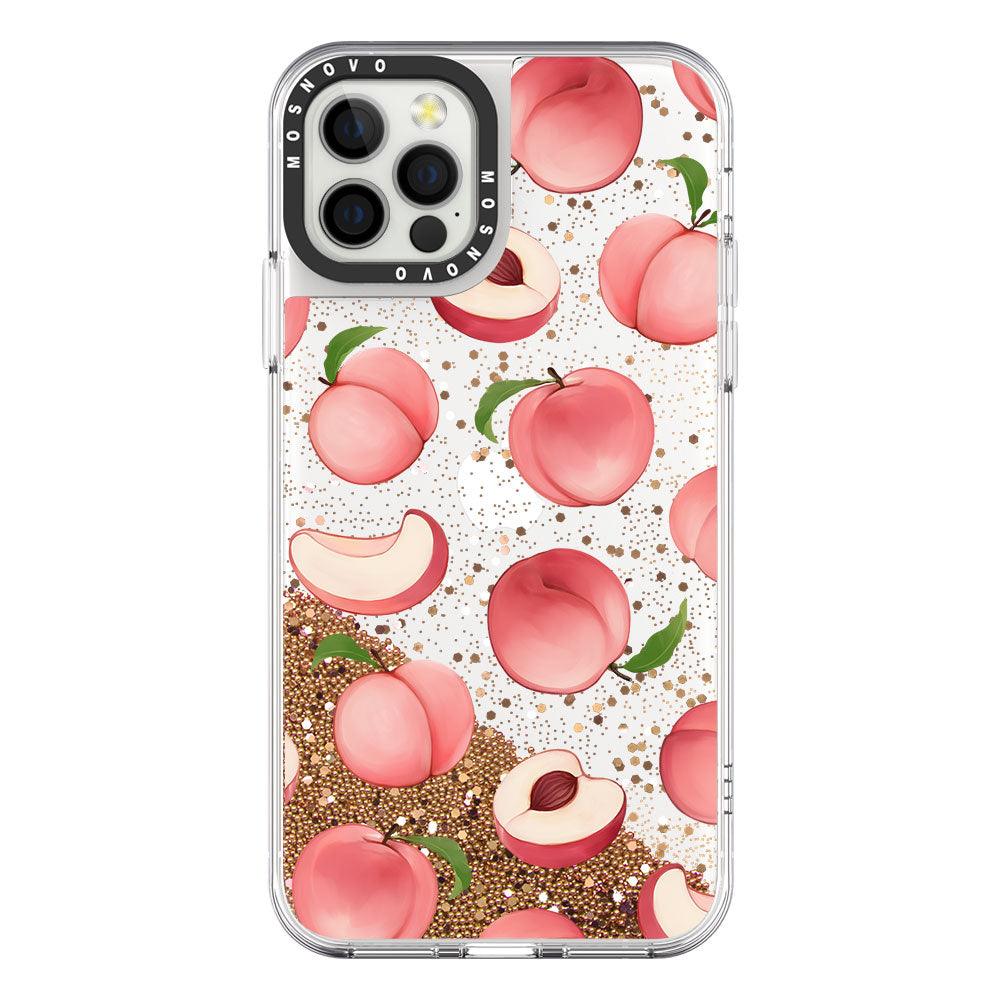 Peach Glitter Phone Case - iPhone 12 Pro Max Case