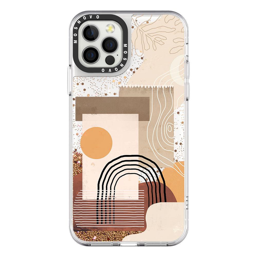 Minimalist Abstract Art Glitter Phone Case - iPhone 12 Pro Max Case